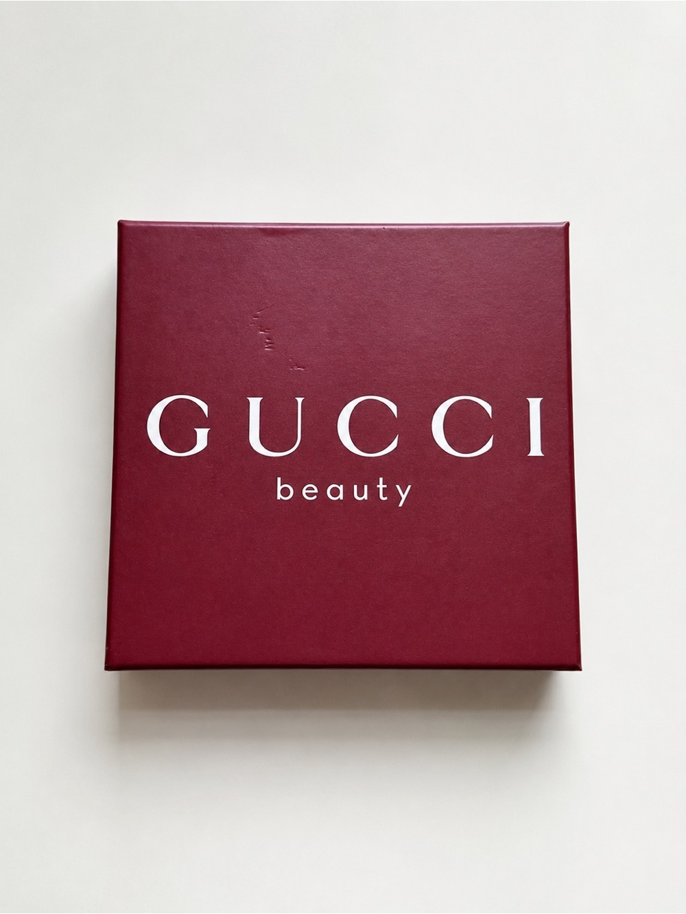 Gucci Beauty Box in Burgundy with White Logo